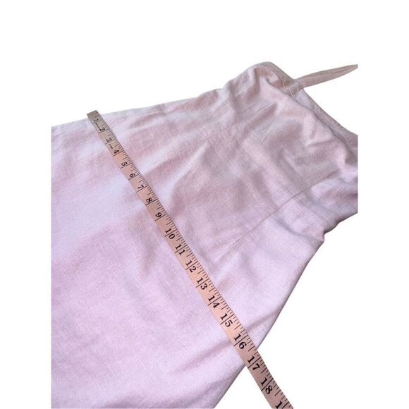 Abercrombie & Fitch Pink Linen Blend Halter Top Mini Dress Size S - Picture 12 of 12